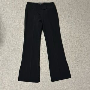 Vargas black midrise, boot cut, yoga dress pants with side slits. Size 8